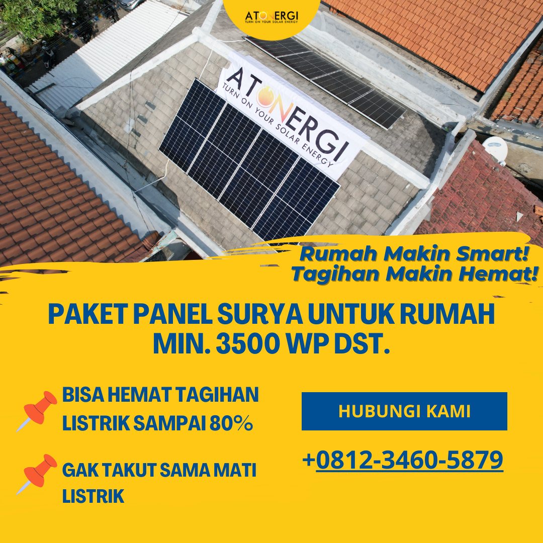 Distributor Panel Surya Di Kediri - Atonergi Produk Tenaga Surya